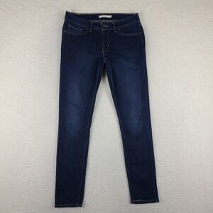 Levi's 711 Jeans Womens 29x30 Blue Skinny Waterless Dark Wash Denim